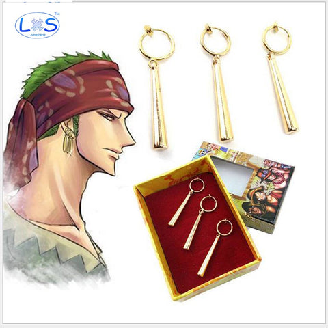 ONE PIECE RORONOA Zoro Boucle d'oreille Cosplay