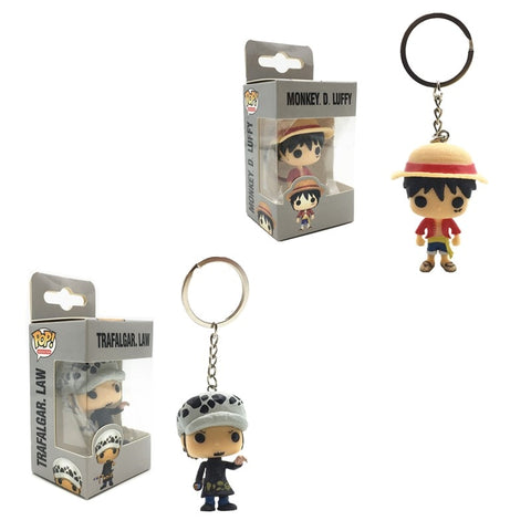 Funko POP New Pocket Pop Keychain One Piece Monkey D. Luffy Trafalgar Law Action Figures Model Toys Gifts Collection Figures